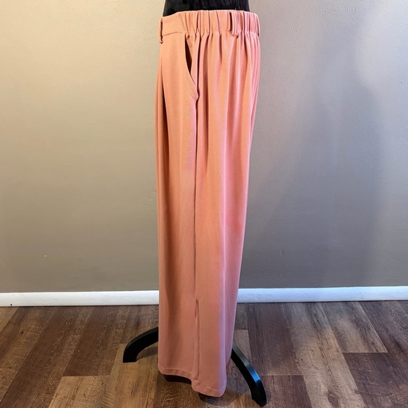 Halara Pale Pink High-Waisted Pocket Wide-Leg Flowy Solid Palazzo Pants Size XLP - Picture 13 of 15